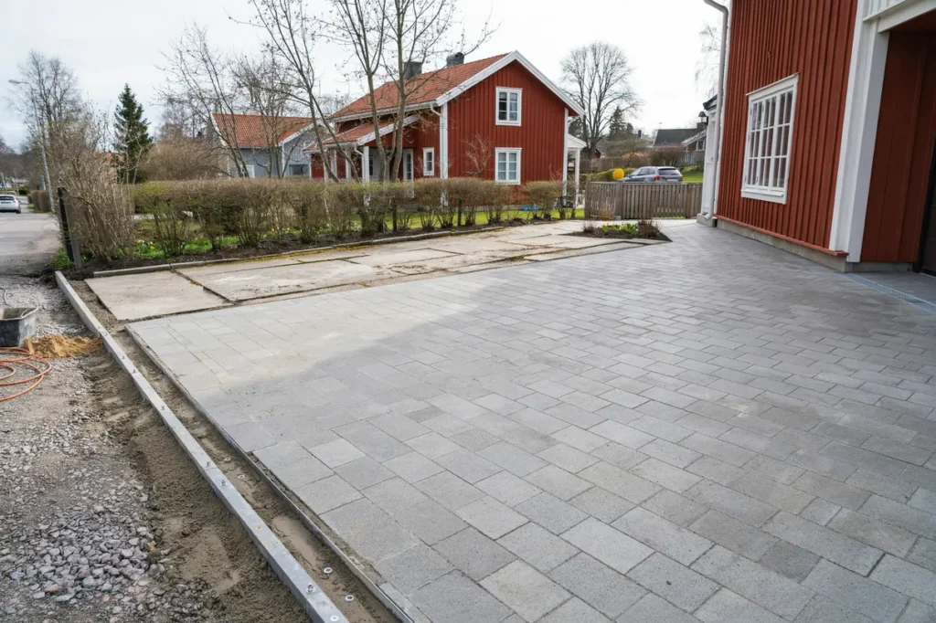 l gga om uppfarten s v ljer du marksten underarbete och dr nering f r ett h llbart resultat